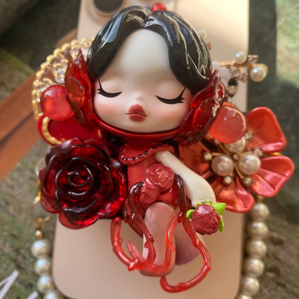 Phone Click Holder– Kawaii SkullPanda Charm
